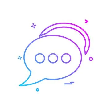 Bubble chat talk icon vector design Illustrazione stock