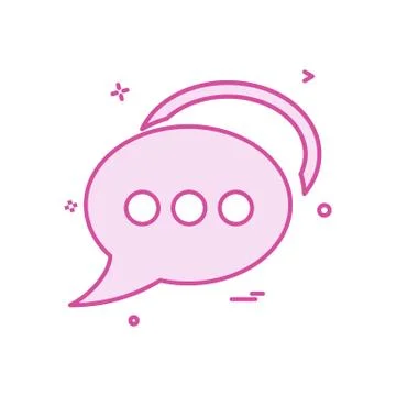 Bubble chat talk icon vector design Stock Illustration
