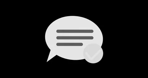Bubble chatting checklist sign Stock Footage 263972423
