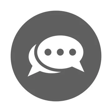 Bubble, chatting, feedback icon. Gray vector graphics. Foto stock