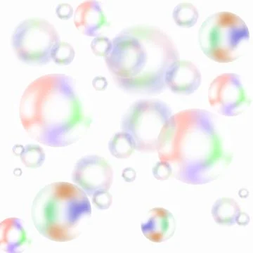 Bubble circle rainbow color cute lovely Stock Illustration