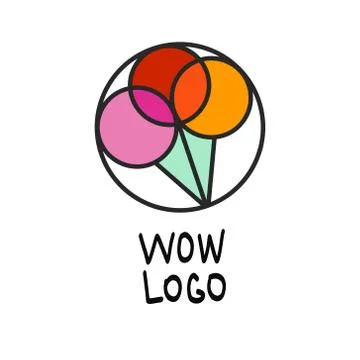 Bubble circles minimalism logo Stock Illustration