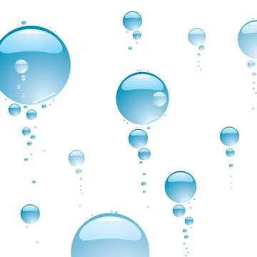 Bubble clear bubble background in blue ideal as a subtle backdrop to a des... Stock Photos