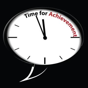 Bubble clock Time for Achievement Stock Illustration