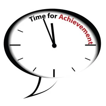 Bubble clock Time for Achievement Illustrazione stock