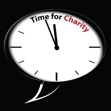 Bubble clock Time for Charity Stock Illustration