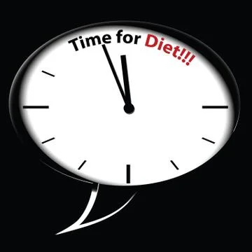 Bubble clock Time for Diet Stock Illustration