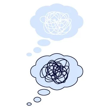 Bubble cloud tangled thinking. Comic book icon of conversation 스톡 일러스트