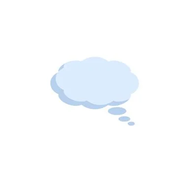 Bubble cloud thinking. Illustrazione stock