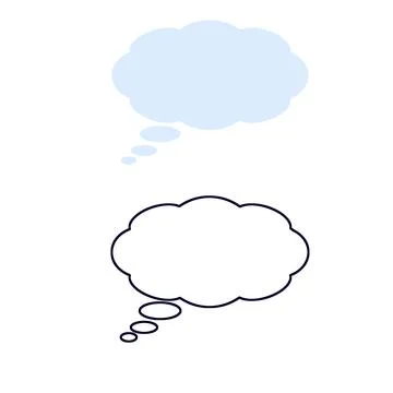 Bubble cloud thinking. Illustrazione stock