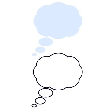 Bubble cloud thinking. Set of Comic book icon of conversation and thoughts. Illustrazione stock