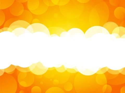 Bubble clouds yellow background Stock Illustration