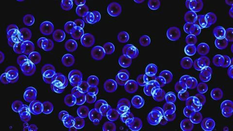 Bubble color 3d render Stock Illustration