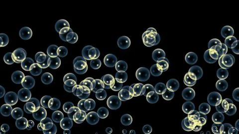 Bubble color 3d render Stock Illustration
