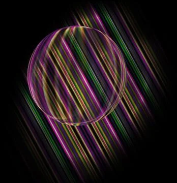 Bubble before colored background in dark Stock-Illustration