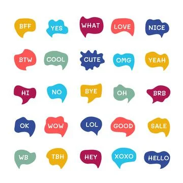 Bubble colorful set Stock Illustration