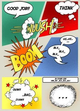 BUBBLE COMIC AND ILLUSTRATION ELEMENT Stock Illustration