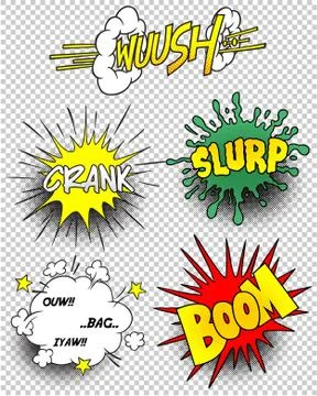 BUBBLE COMIC ELEMENT SET Stock Illustration
