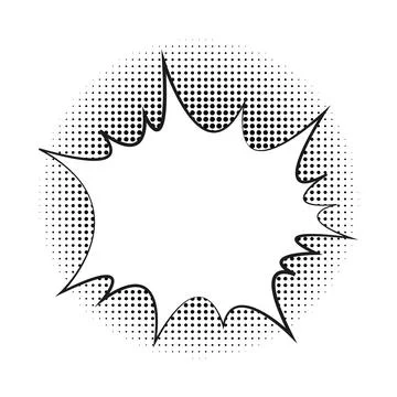 Bubble comic explosion in pop art style Stock Illustration