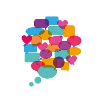 Bubble communication message icon. Vector graphic 스톡 일러스트