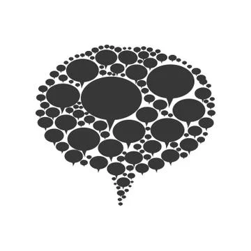 Bubble communication message icon. Vector graphic Illustrazione stock