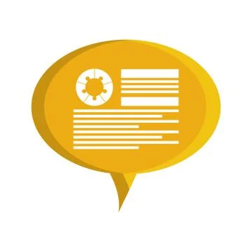 Bubble communication speak icon. Vector graphic Stock Illustration