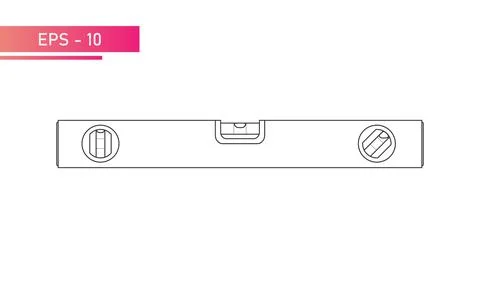 Bubble construction level in contour design with lines, icon. Tools for Stock Illustration