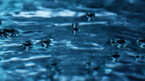 Bubble Creating And Exploding In The Water Stock Footage 269777326