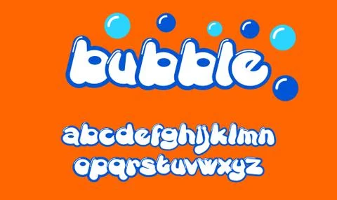 Bubble custom font Ilustración de archivo