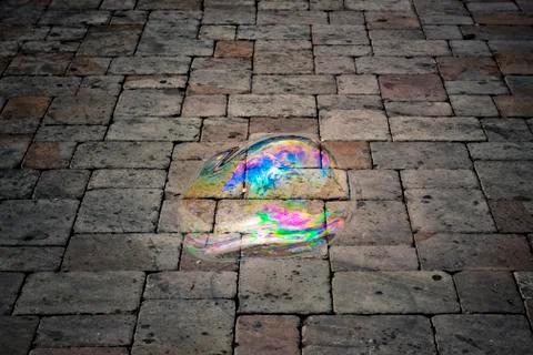 Bubble in darkness Stock Photos