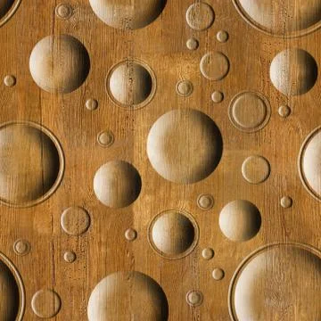 Bubble decorative wooden pattern for seamless background Illustrazione stock