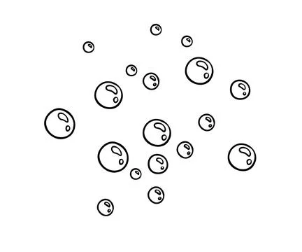 Bubble doodle water vector illustration design template. Outline simple Stock Illustration