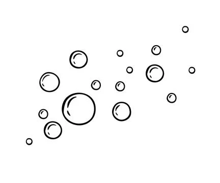 Bubble doodle water vector illustration design template. Outline simple Stock Illustration