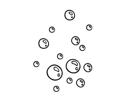 Bubble doodle water vector illustration design template. Outline simple Stock Illustration