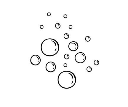 Bubble doodle water vector illustration design template. Outline simple Stock Illustration