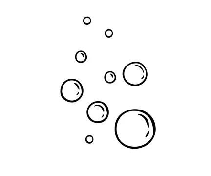 Bubble doodle water vector illustration design template. Outline simple Stock Illustration