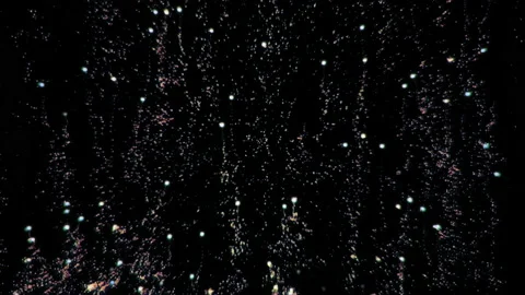 Bubble Effect with Chroma Noise Stock Footage 148389882