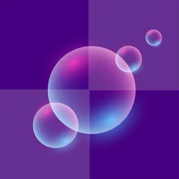 Bubble effect on transparent background vector Stock Illustration