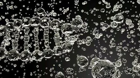Bubble figures on a black background Foto stock