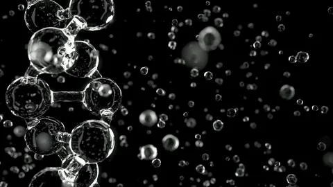 Bubble figures on a black background Stock Photos