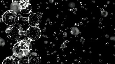 Bubble figures on a black background Stock Photos