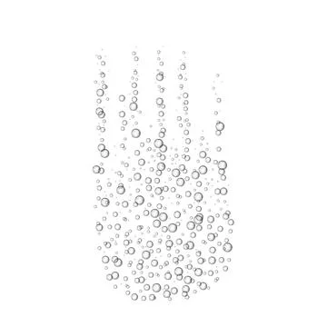 Bubble fizz cup water vector champagne soda sparkle underwater bubbles Stock Illustration