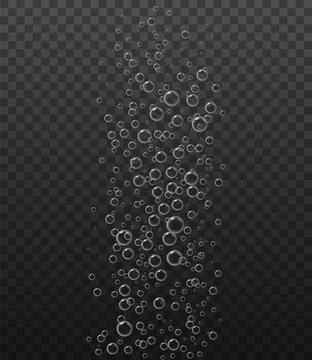 Bubble fizz water vector champagne soda sparkle underwater bubbles background Illustrazione stock
