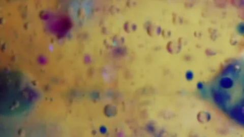 Bubble fluid oil texture ink water drop color gel Video stock 268944944