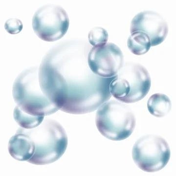 Bubble foam in the colorful Bubble foam soft water color rainbow circle Stock Illustration