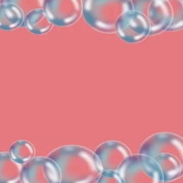 Bubble foam in the colorful Bubble foam soft water color rainbow circle Stock Illustration