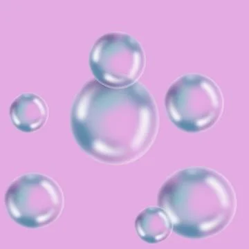 Bubble foam in the colorful Bubble foam soft water color rainbow circle Stock Illustration