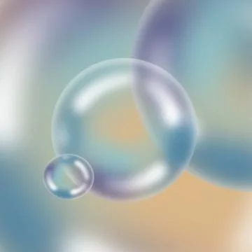 Bubble foam in the colorful Bubble foam soft water color rainbow circle Illustrazione stock