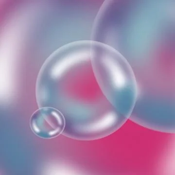 Bubble foam in the colorful Bubble foam soft water color rainbow circle Illustrazione stock
