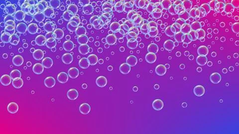 Bubble foam. Detergent and shampoo suds for bath. Soap. Stock Illustration